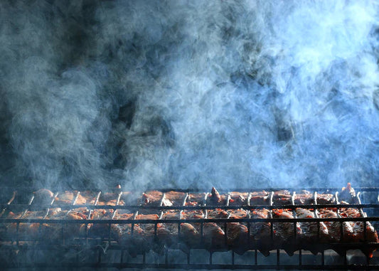 Smoking meat in quality food smoker