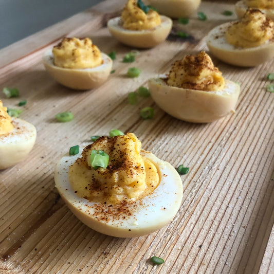 Cold Smoked Devilled Eggs